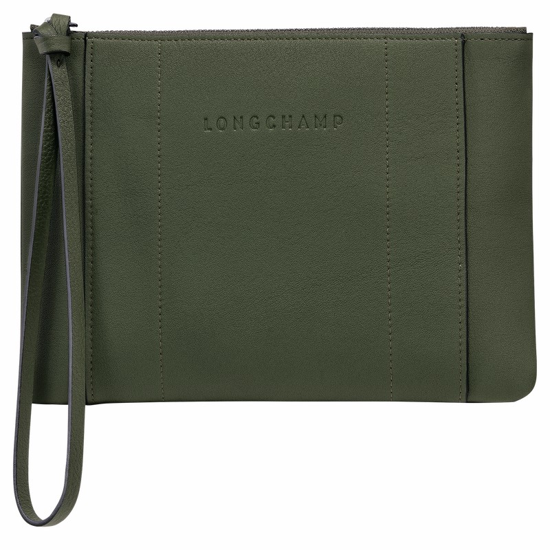 pouches ανδρικα Longchamp 3D Χακί Greece | 30032HCV292-