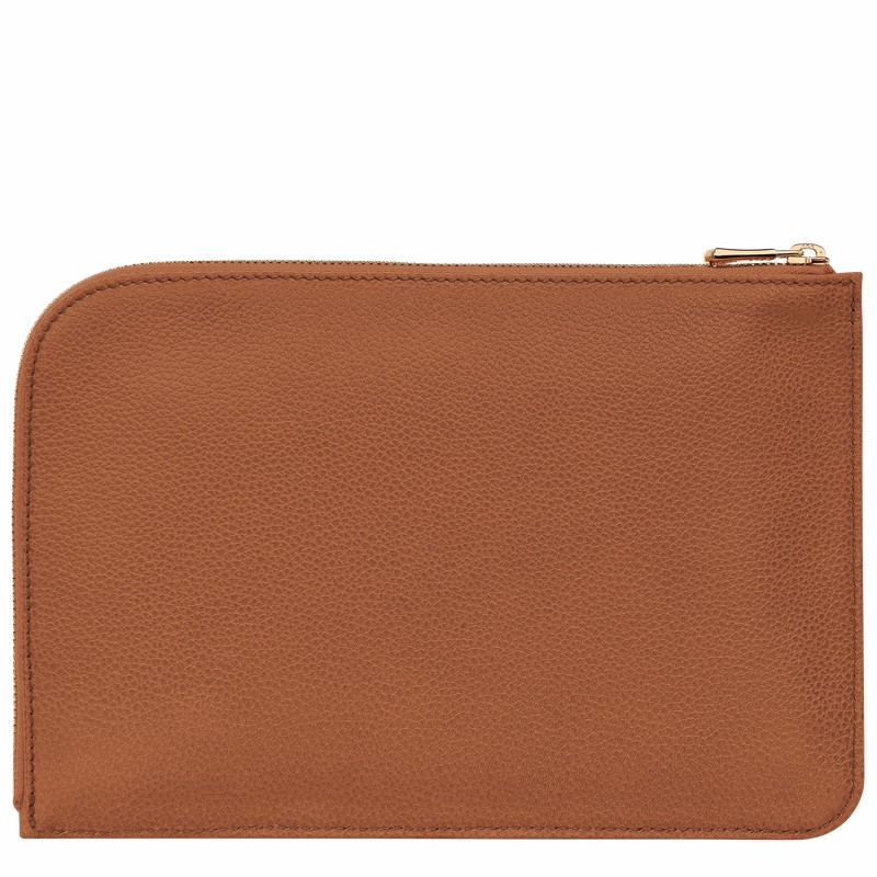 pouches γυναικεια Longchamp Le FOULONNÉ Caramel Greece | 30040021121