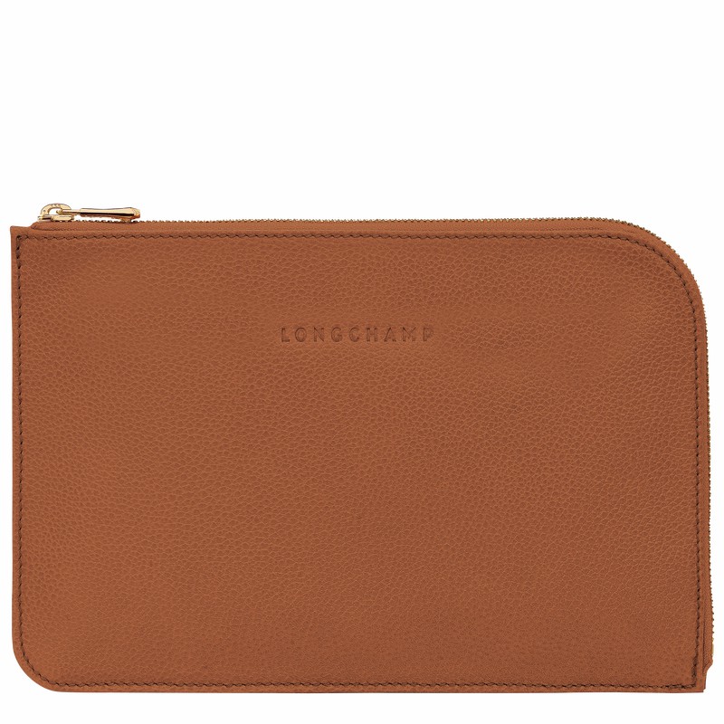 pouches γυναικεια Longchamp Le FOULONNÉ Caramel Greece | 30040021121