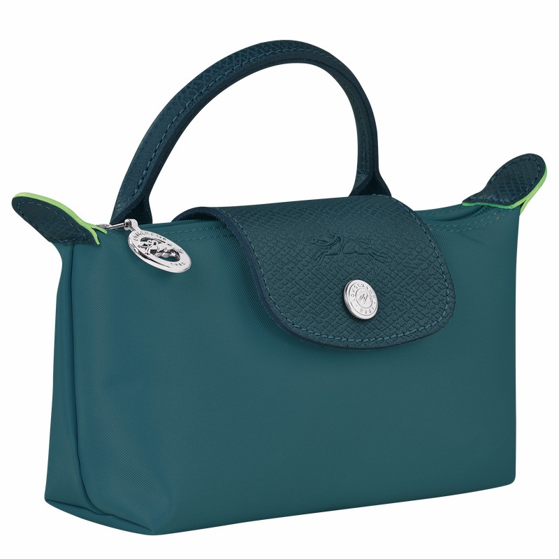 pouches ανδρικα Longchamp Le Pliage Green παγώνι Greece | 34175919P89-