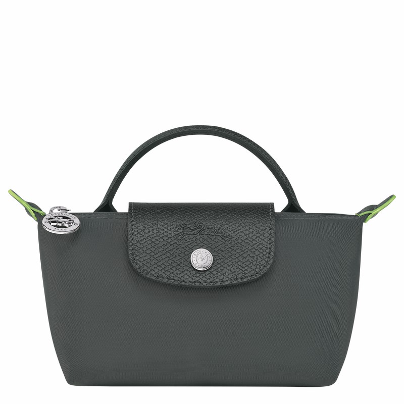 pouches ανδρικα Longchamp Le Pliage Green βαθυ γκρι Greece | 34175919P66-