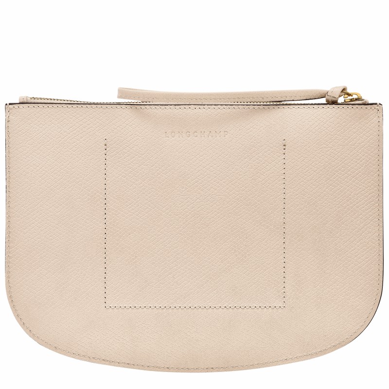 pouches γυναικεια Longchamp ÉPURE ασπρα Greece | 10250HYZ555